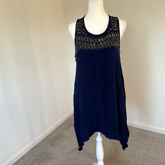 Dresses & Skirts - Embellished Navy Blue Dress 💕